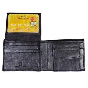 Bifold Genuine Leather Wallet ID Window Credit Card Holder Coin Pocket NEW